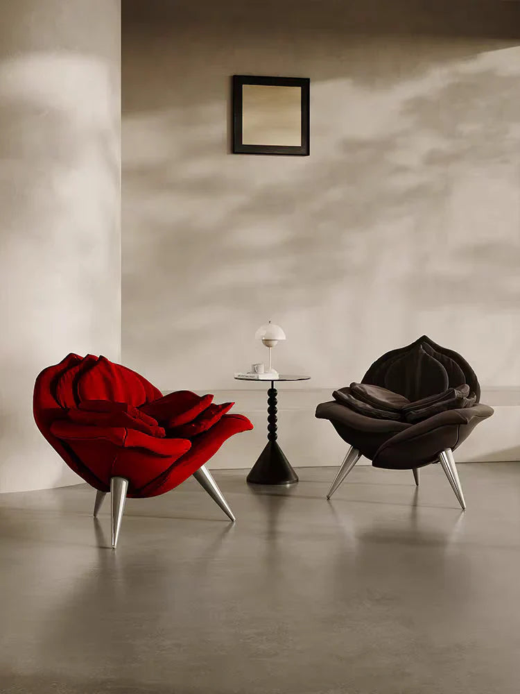 كرسي أريكة على شكل بتلات الورد على الطراز الإيطالي