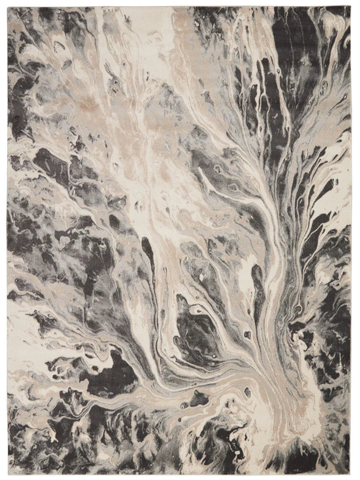 سجادة مستطيلة من Rylight فحمي/رمادي/بيج