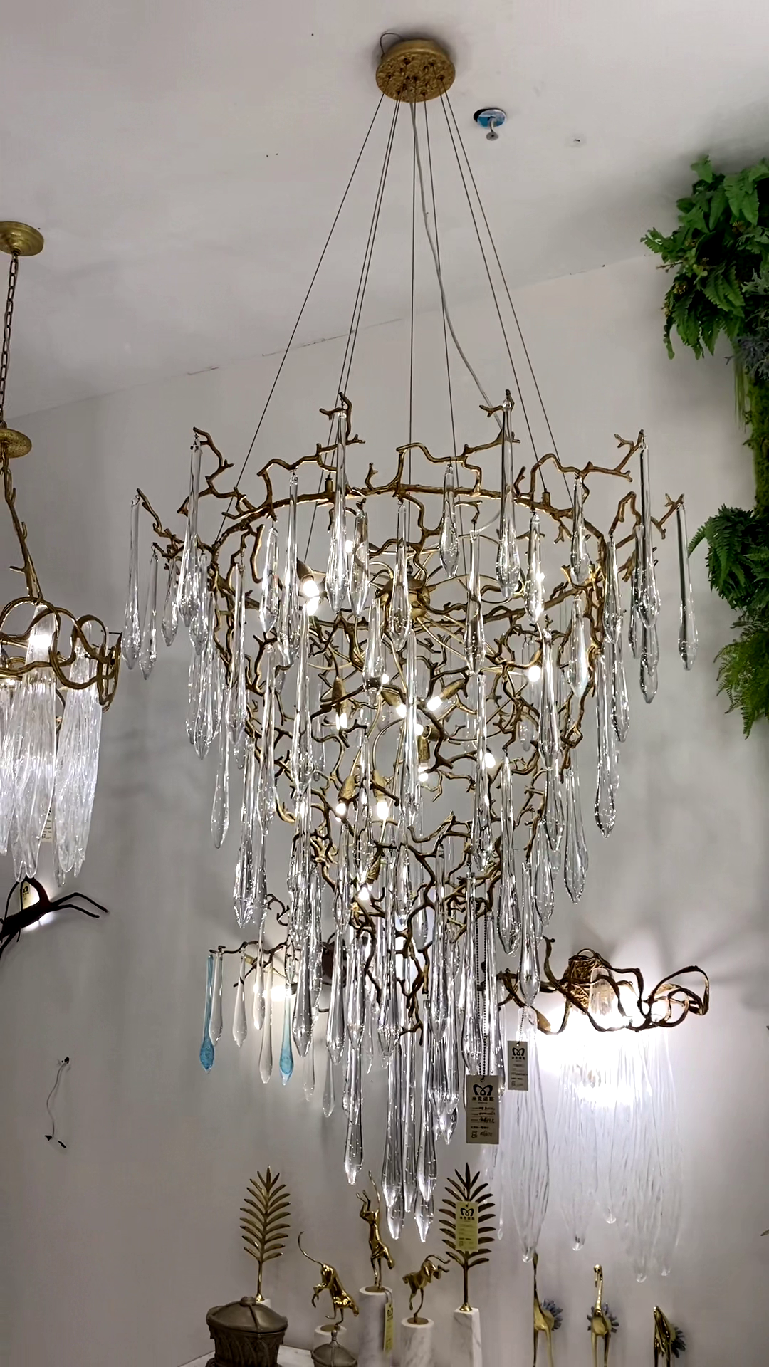 رايليت فرع النحاس قطرة المطر الثريا الكريستال