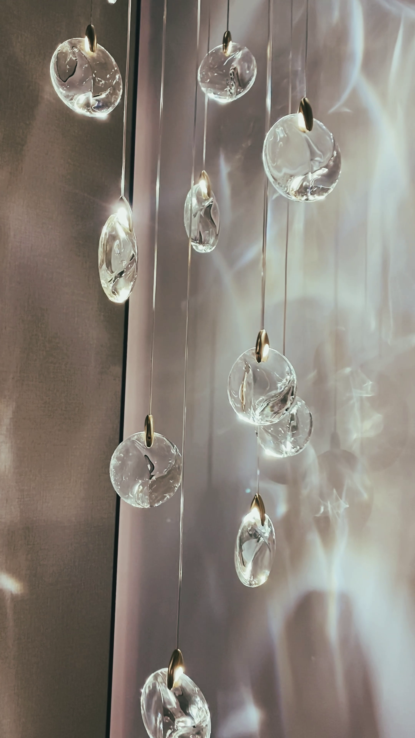 Rylight Light Luxury Crystal Jade Chandelier for Staircase/Foyer/High-ceiling Space