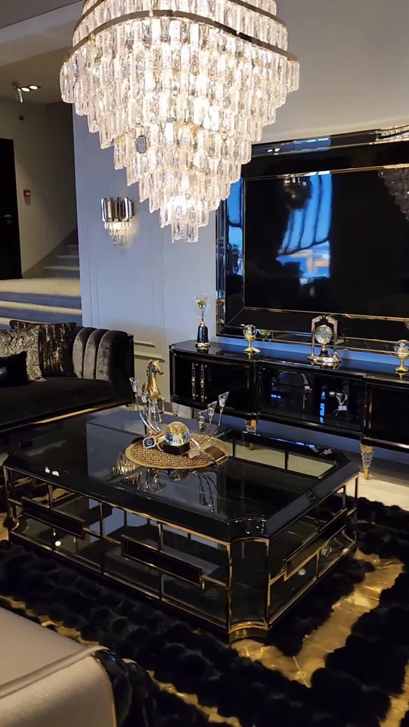 Rylight golvende kristallen kroonluchter met meerdere niveaus