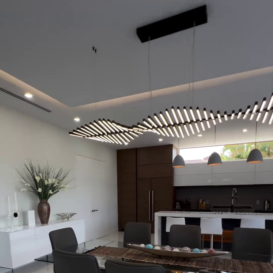 Rylight Linear Waves Chandelier