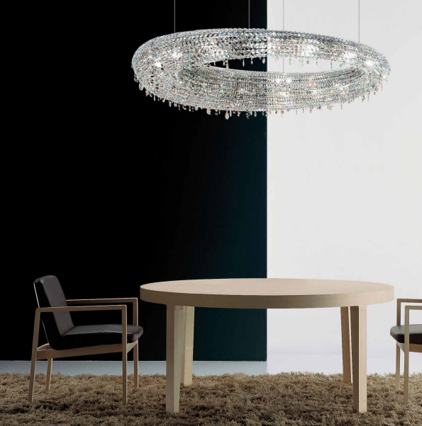 Rylight Irregular Round Transparent/Coloured crystal Chandelier