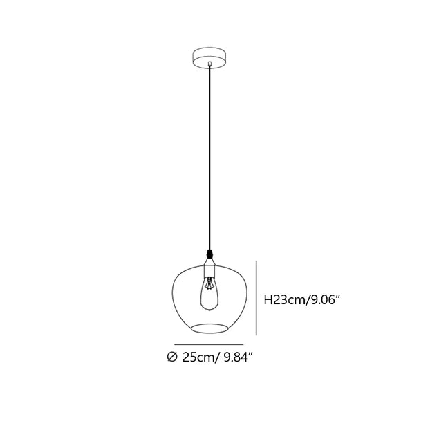 Rylight 6/8/10/12-lichts rookgrijs/amberkleurige glazen kroonluchter