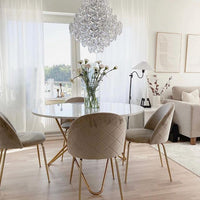 Rylight Honeycomb Glass Tiered Chandelier