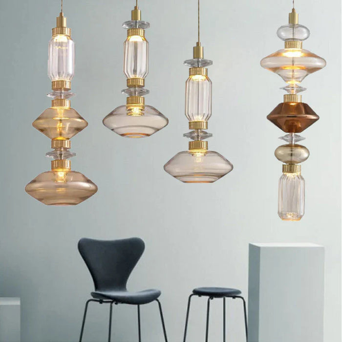 Irregular Art Glass Pendant Lamp