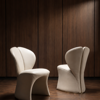 Miarea Sculptural Leather Dining Chair