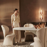 Miarea Sculptural Leather Dining Chair