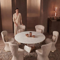 Ivory Orbit Artful Dining Table