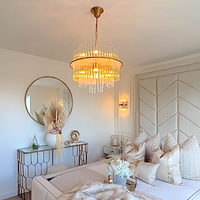 Rylight 13-Light Round Glass Rods Chandelier