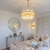 Rylight 13-Light Round Glass Rods Chandelier