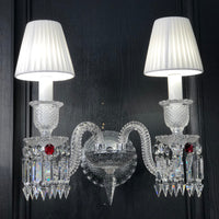 Luxury 2-Candle Crystal Wall Lamp