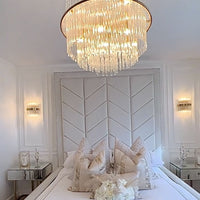 Rylight 13-Light Round Glass Rods Chandelier