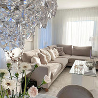 Rylight Honeycomb Glass Tiered Chandelier