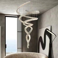 Rylight luxe spiraalvormige kristallen kroonluchter