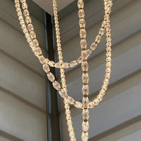 قلادة لؤلؤ زجاجية من رايلايت مع ثريا معلقة