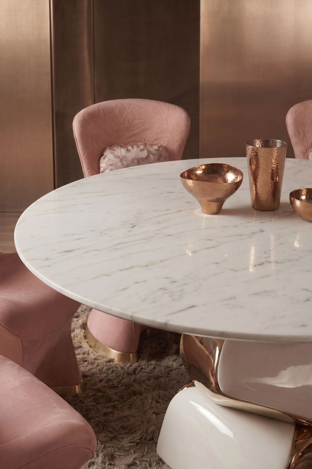 Ivory Orbit Artful Dining Table