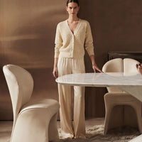 Miarea Sculptural Leather Dining Chair