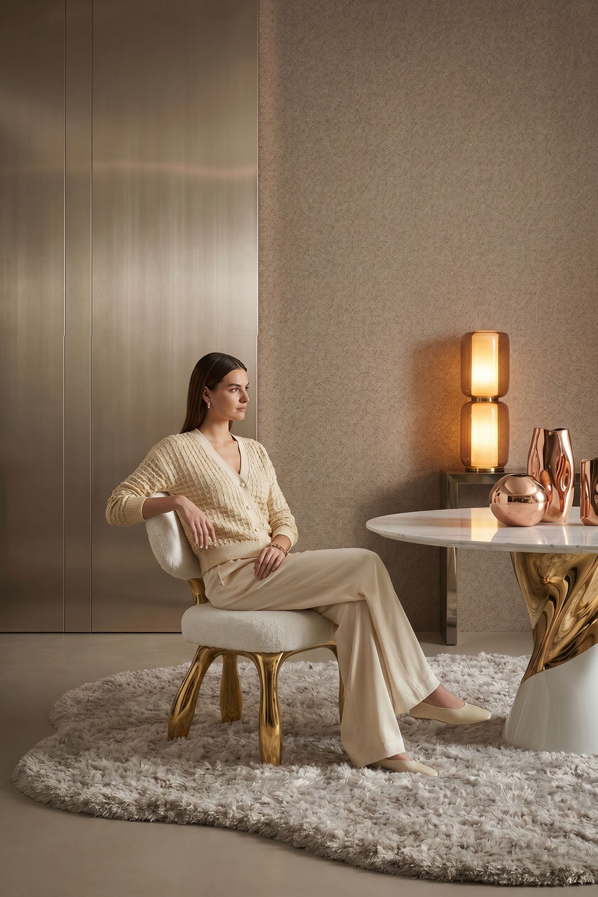 Iris Sculptural Dining/Dressing Chair