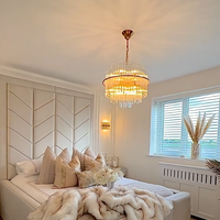 Rylight 13-Light Round Glass Rods Chandelier