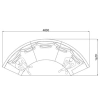 Italiaanse extra grote gebogen lichte luxe bank voor de woonkamer