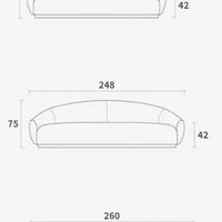 French Semi-Circular Cashew Sofa For Living Room