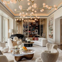 ثريا رايلايت الحديثة المصنوعة من الزجاج على شكل لؤلؤة 