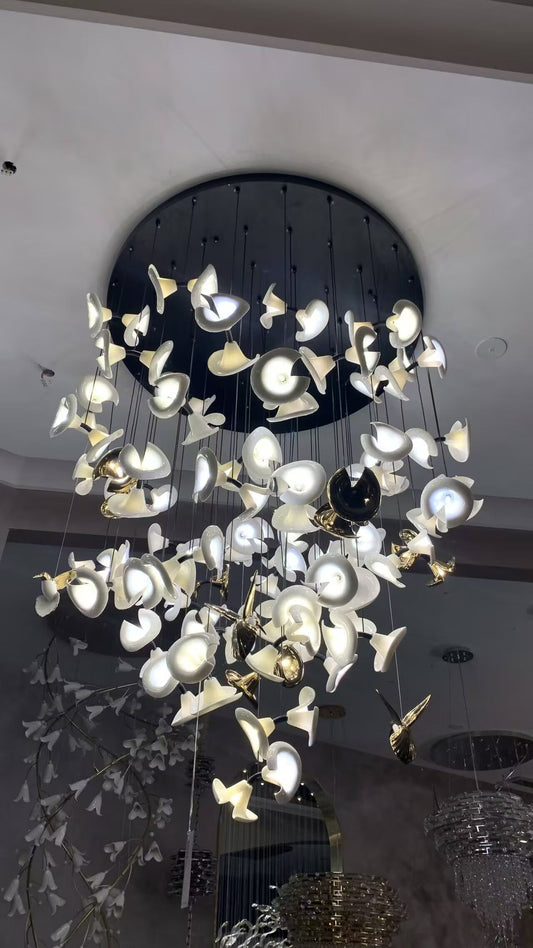 Moderne Petunia Kroonluchter voor Trap/Hal/Woonkamer