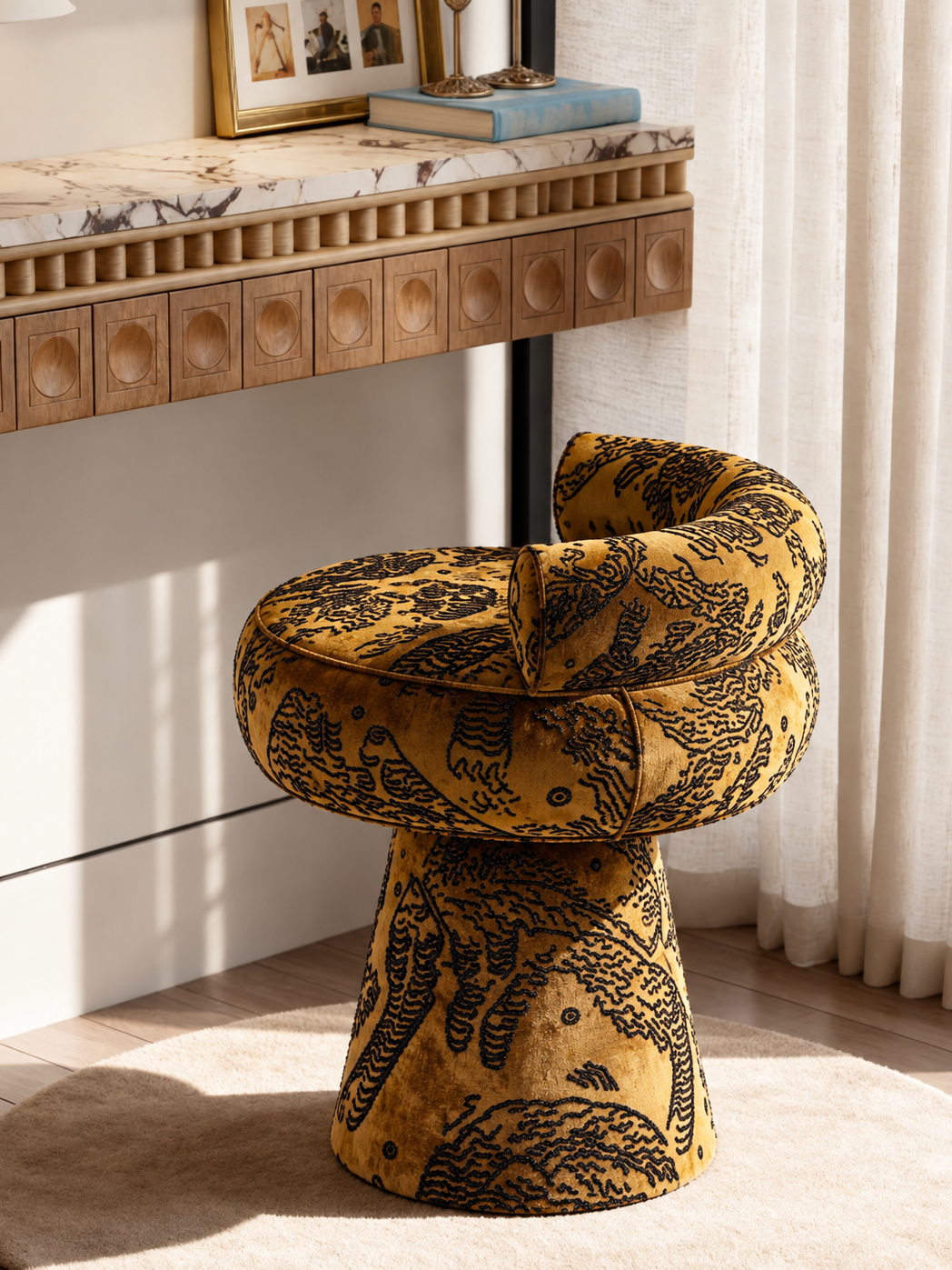 Tiger Mountain Sculptural Vanity Chair