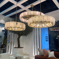 Modern Round Marble Chandelier for Living Room/Bedroom