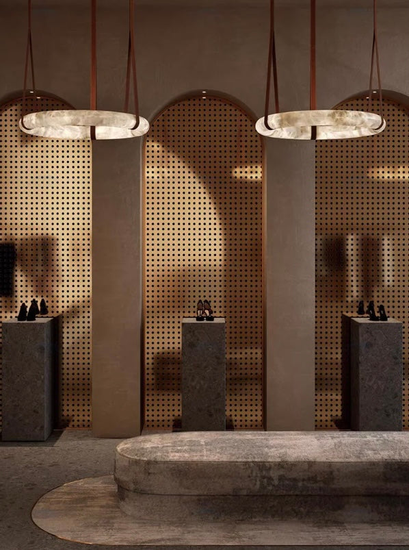 ثريا دائرية حديثة من المرمر لغرفة المعيشة/غرفة النوم