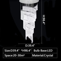 Rylight Cascade Spiral Tassel Crystal Chandelier