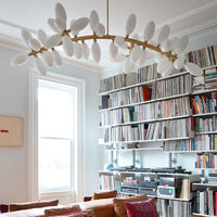 Rylight Nordic 44-Bulb Grape Glass Arching Chandelier