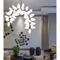 Rylight Nordic 44-Bulb Grape Glass Arching Chandelier