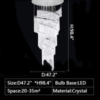 Rylight Cascade Spiral Tassel Crystal Chandelier