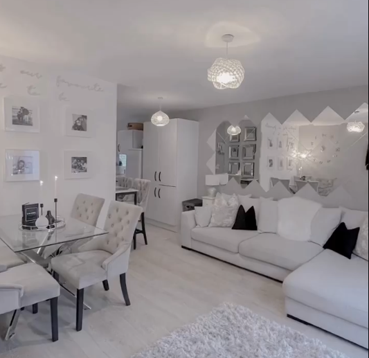 Rylight 6/8-lichts ronde kristallen kroonluchter in goud/chroom afwerking