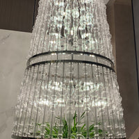 Creative Handmade Glass Cage Chandelier for Living Room/Dining Room/Staircase/Entryway/Foyer