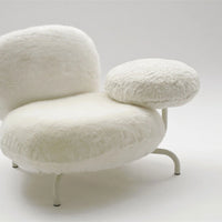 Rylight Pink/White/Black Fuzzy Cloud Sofa