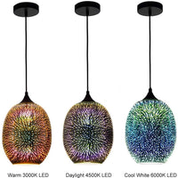 Rylight 3D Colorful Glass Fireworks Art Pendant Light