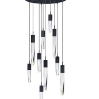 مصباح السقف المستدير/المستطيل الحديث والفاخر من Rylight باللون الأسود