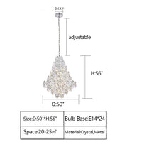 Rylight Honeycomb Glass Tiered Chandelier