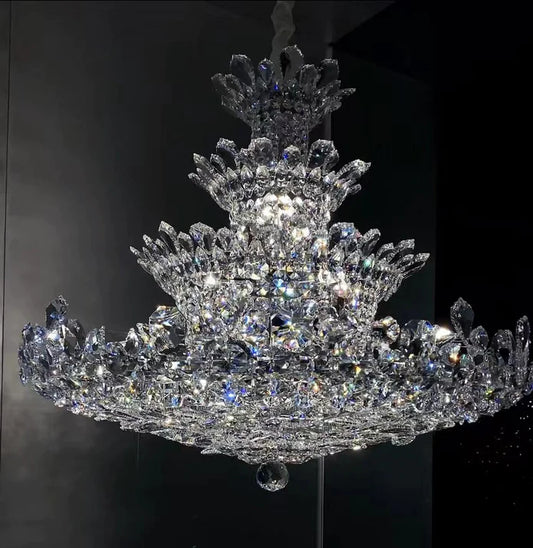 Rylight 4-laags bloemenkristallen kroonluchter