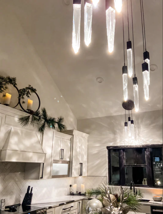 مصباح السقف المستدير/المستطيل الحديث والفاخر من Rylight باللون الأسود