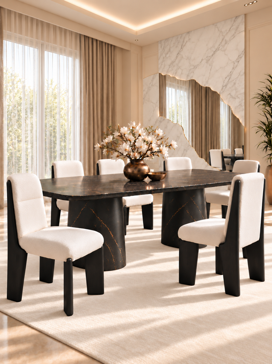 Noirline Sculptural Upholstered Dining Chair