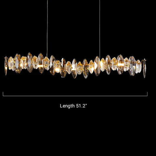 ثريا كريستال فاخرة على شكل ورقة شجر لغرفة المعيشة/غرفة الطعام الحديثة