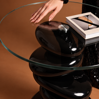 Cairn Noir Sculptural Side Table