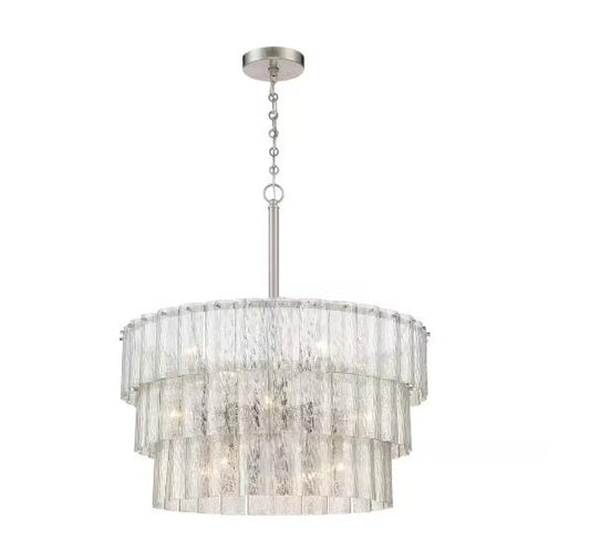 Rylight 9/12-lichte overgangskroonluchter van kwikglas