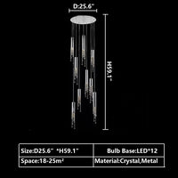 Rylight 7/9/12/18/21/27/38-Light Italian Modern Creative Silver Pendant Light Fixture