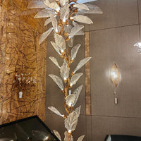 Rylight Flush Mount/Round/Linear Bionic Resin Leaves Chandelier