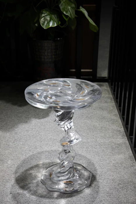 Transparent Acrylic Resin Ripple Coffee Table/Chair